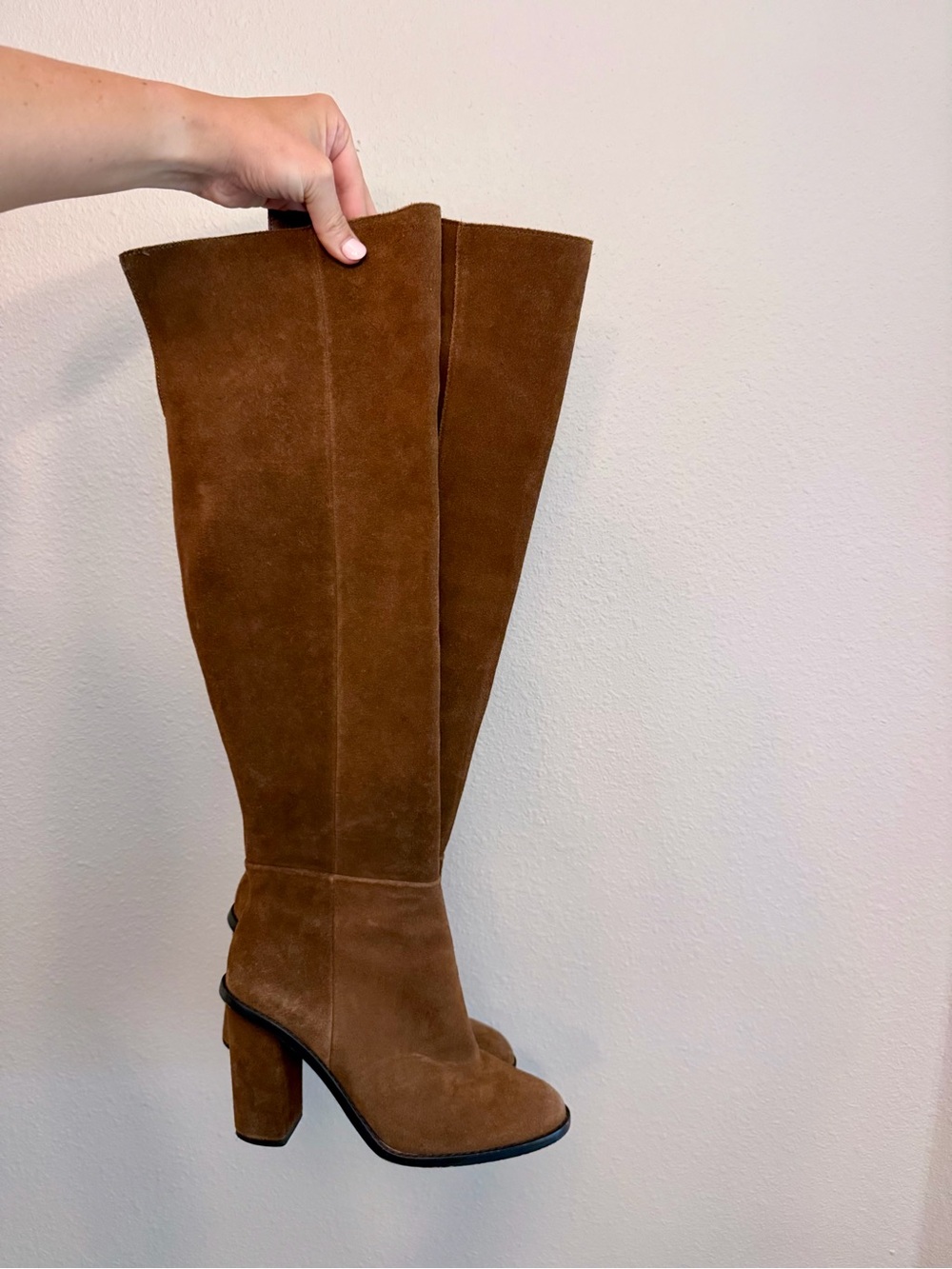 Gianni Bini Women's Tall Suede Brown Knee-High Boots 8.5